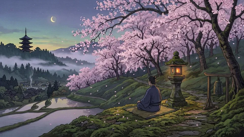 Illustration for A Cherry-Flower Idyll