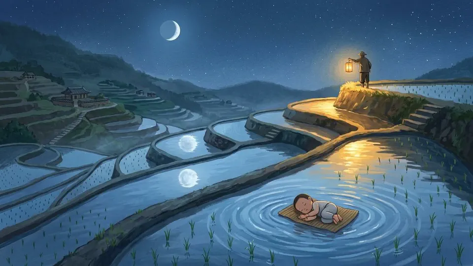 Illustration for The Child Who Came Down the Water Stair