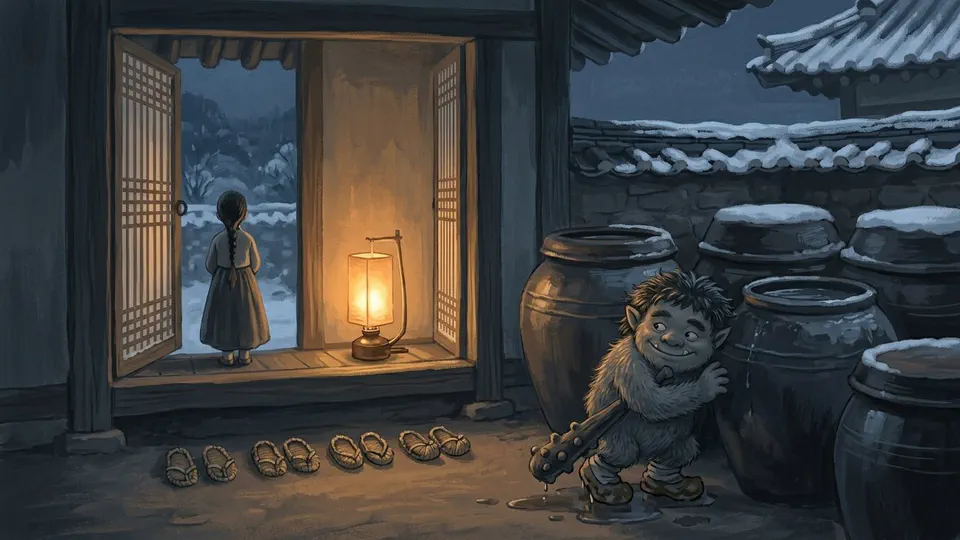 Illustration for The Dokkaebi Who Turned the Sandals Around