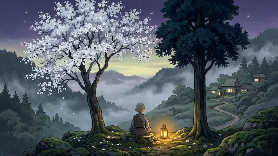 Illustration for The Evergreen and the Sky-Full-of-Stars