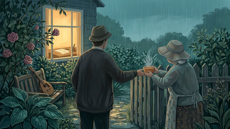 Illustration for The Fifth Cup and the Slow Rain
