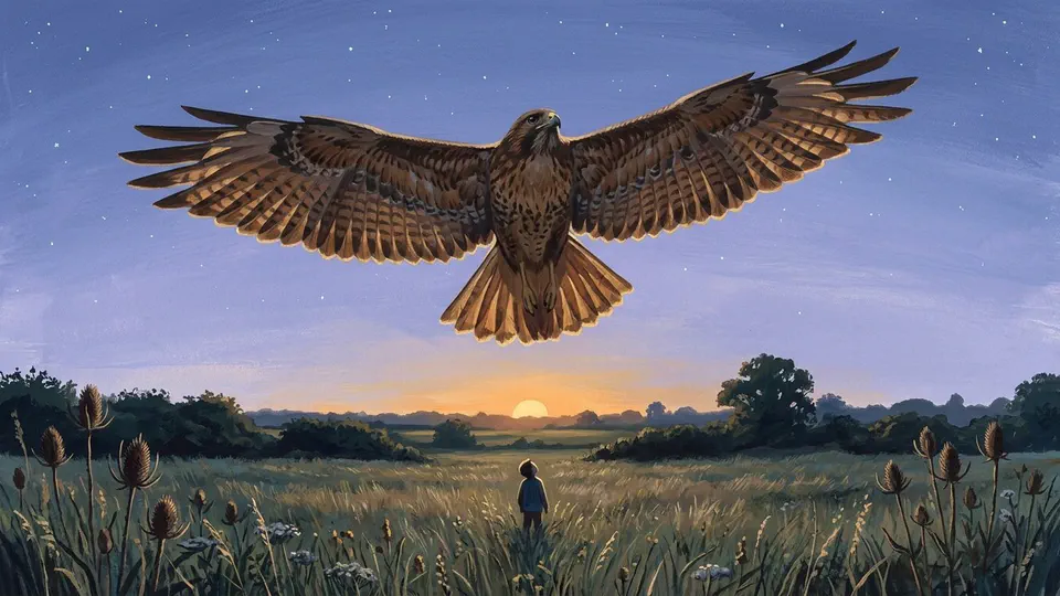 Illustration for The Hawk That Climbed on Nothing Illustration for The Hawk That Climbed on Nothing