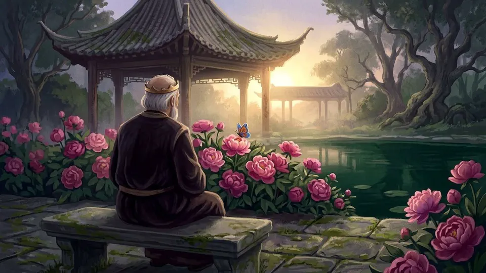 Illustration for The King and the Boastful Butterfly