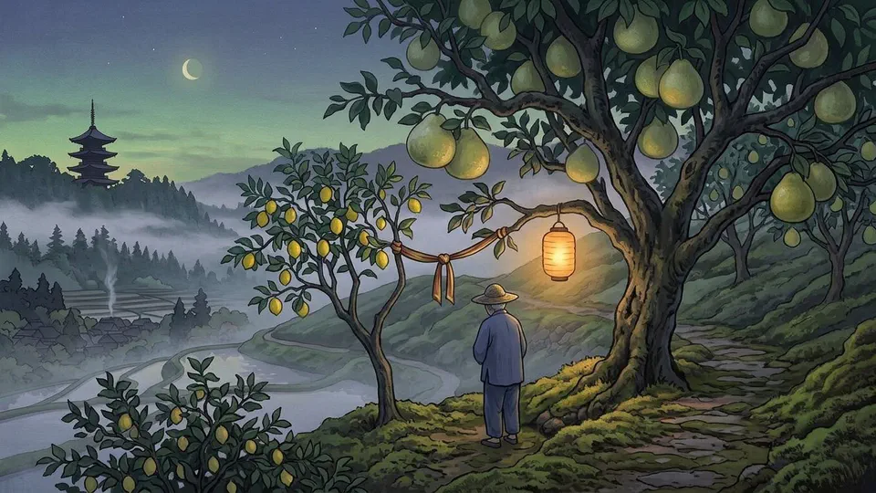 Illustration for The Lemon Tree and the Pomelo