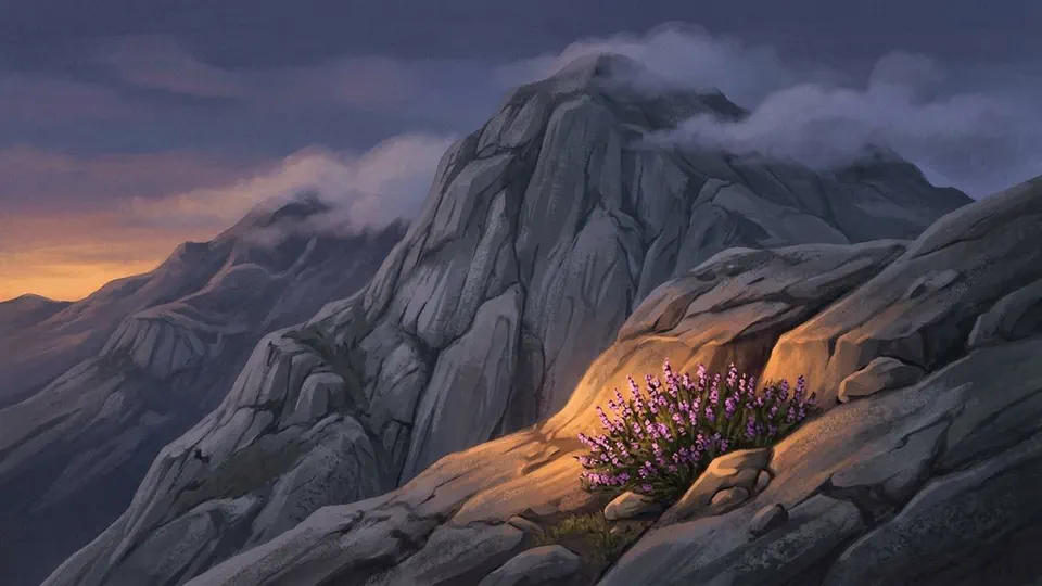 Illustration for The Little Plant and the Lonely Mountain