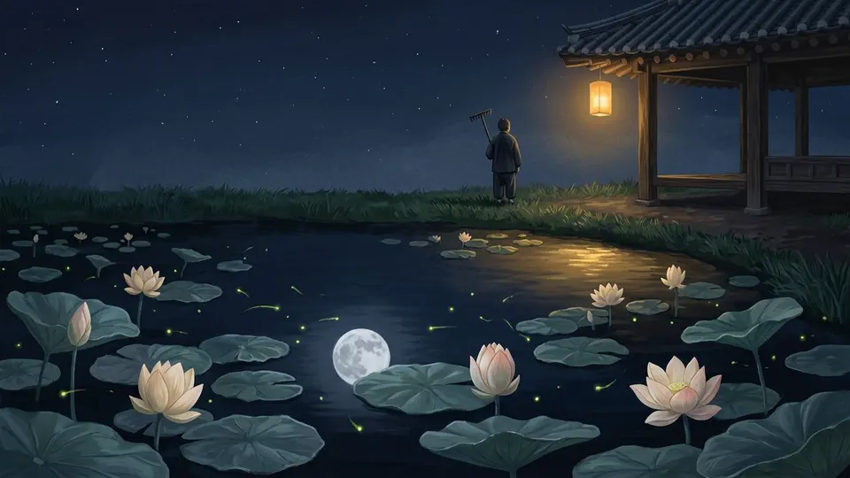 Illustration for The Moon on the Lotus Pond