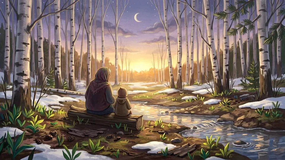 Illustration for The Slow Visitor at the Edge of the Clearing