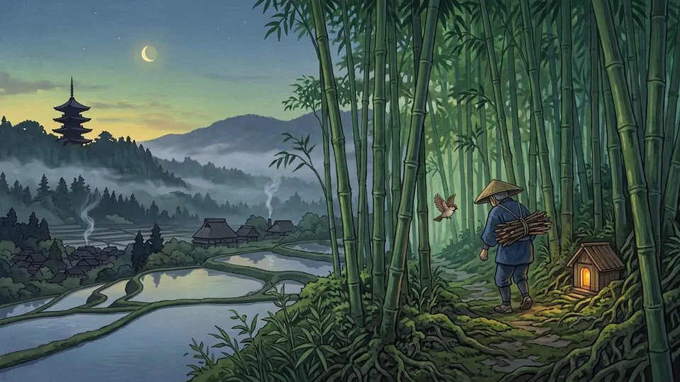 Illustration for The Sparrow's Small Basket